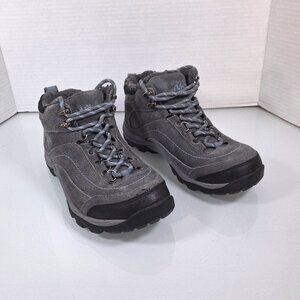 Ryka Hiking Shoes Gray Fleece Lined Lace Up Women's Size 6.5 Athletic Outdoor